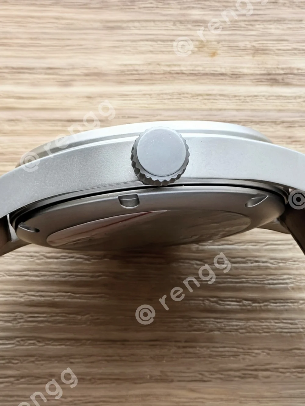 36mm Titanium Slim Seiko Field Mod Watch Light Green Sapphire Smooth Sweep Sec